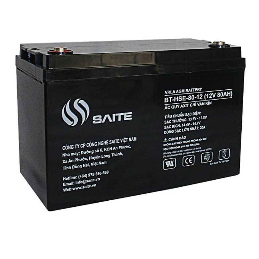 Ắc quy 12V-80Ah SAITE BT-HSE-80-12